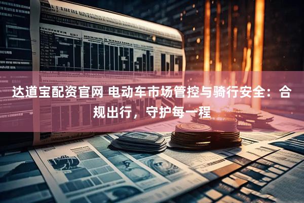 达道宝配资官网 电动车市场管控与骑行安全：合规出行，守护每一程